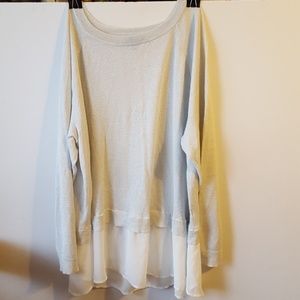 Long sleeve silver sweater